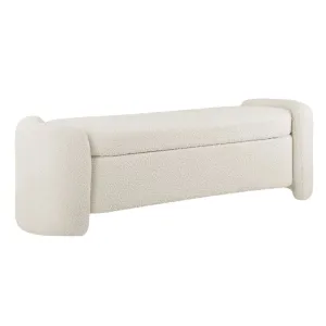 Nebula Boucle Upholstered Bench Ivory EEI-6056-IVO