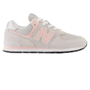 New Balance Little Girls 574 Core Lace Up Rain Cloud