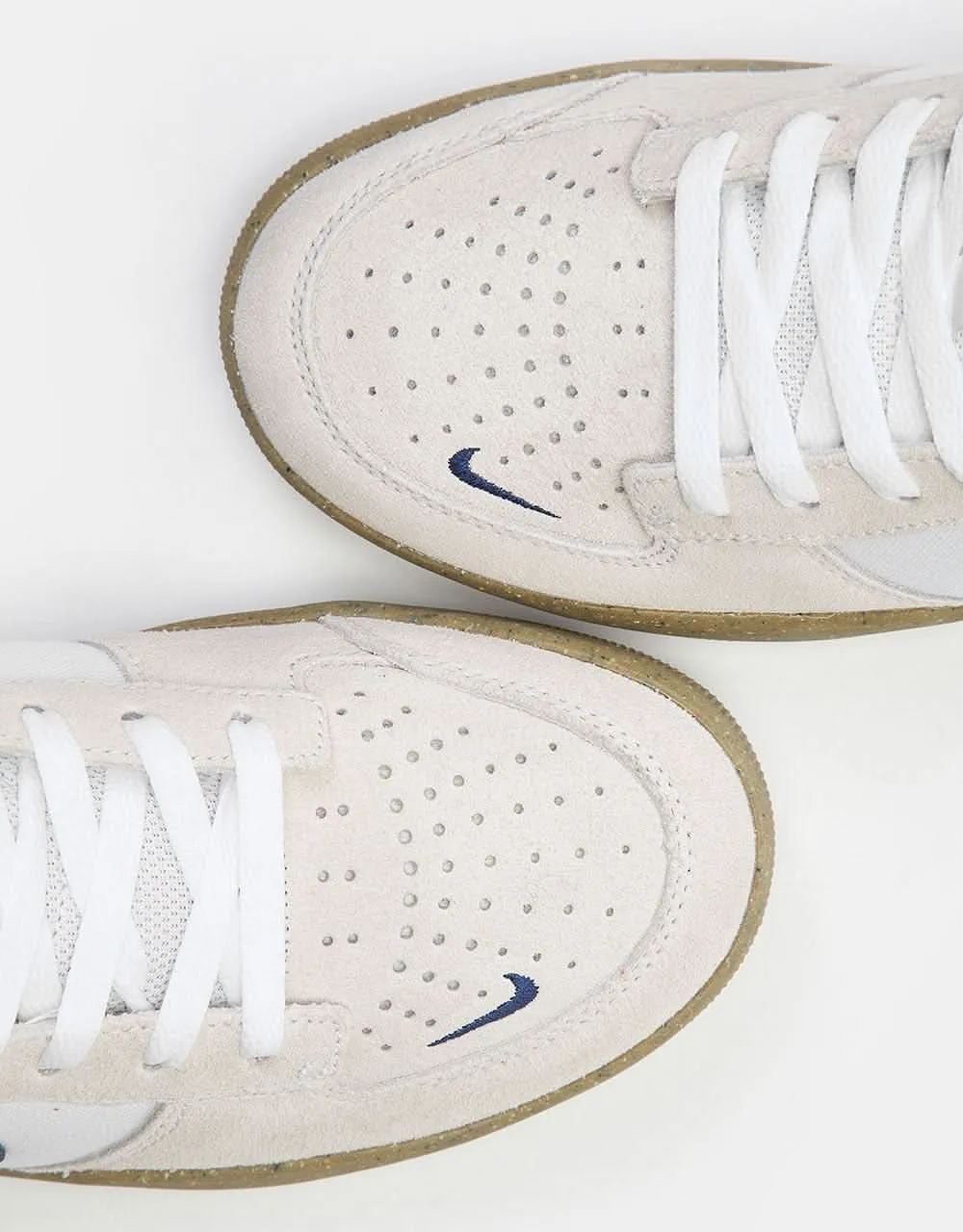 Nike SB Force 58 Skate Shoes - White/Navy-White-Gum Light Brown