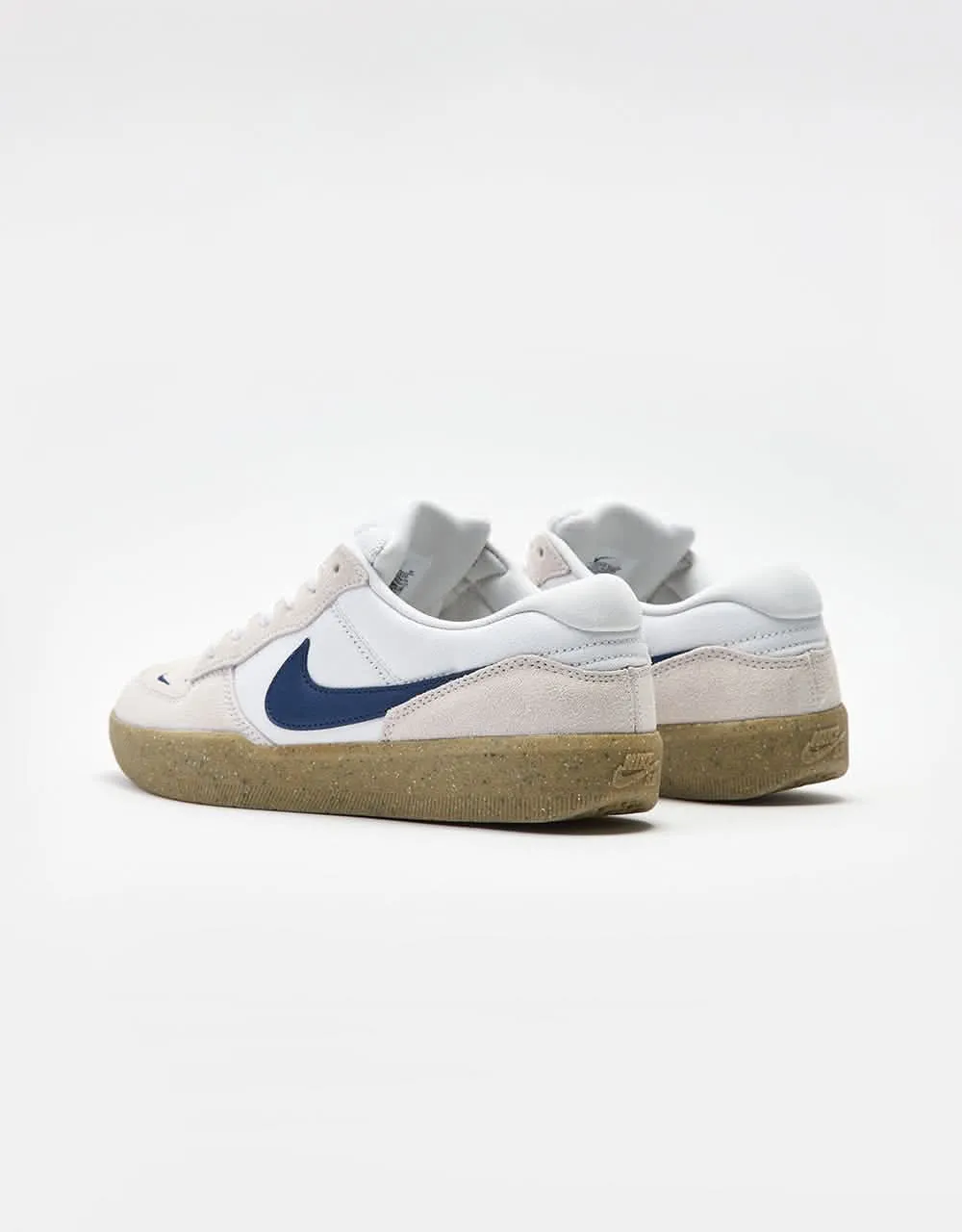 Nike SB Force 58 Skate Shoes - White/Navy-White-Gum Light Brown