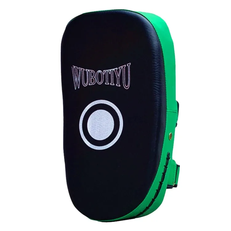 QUANSHENG TQB-04 Professional Taekwondo Foot Target Boxing Sanda PU Thickening Training Target(WB Green Edge)