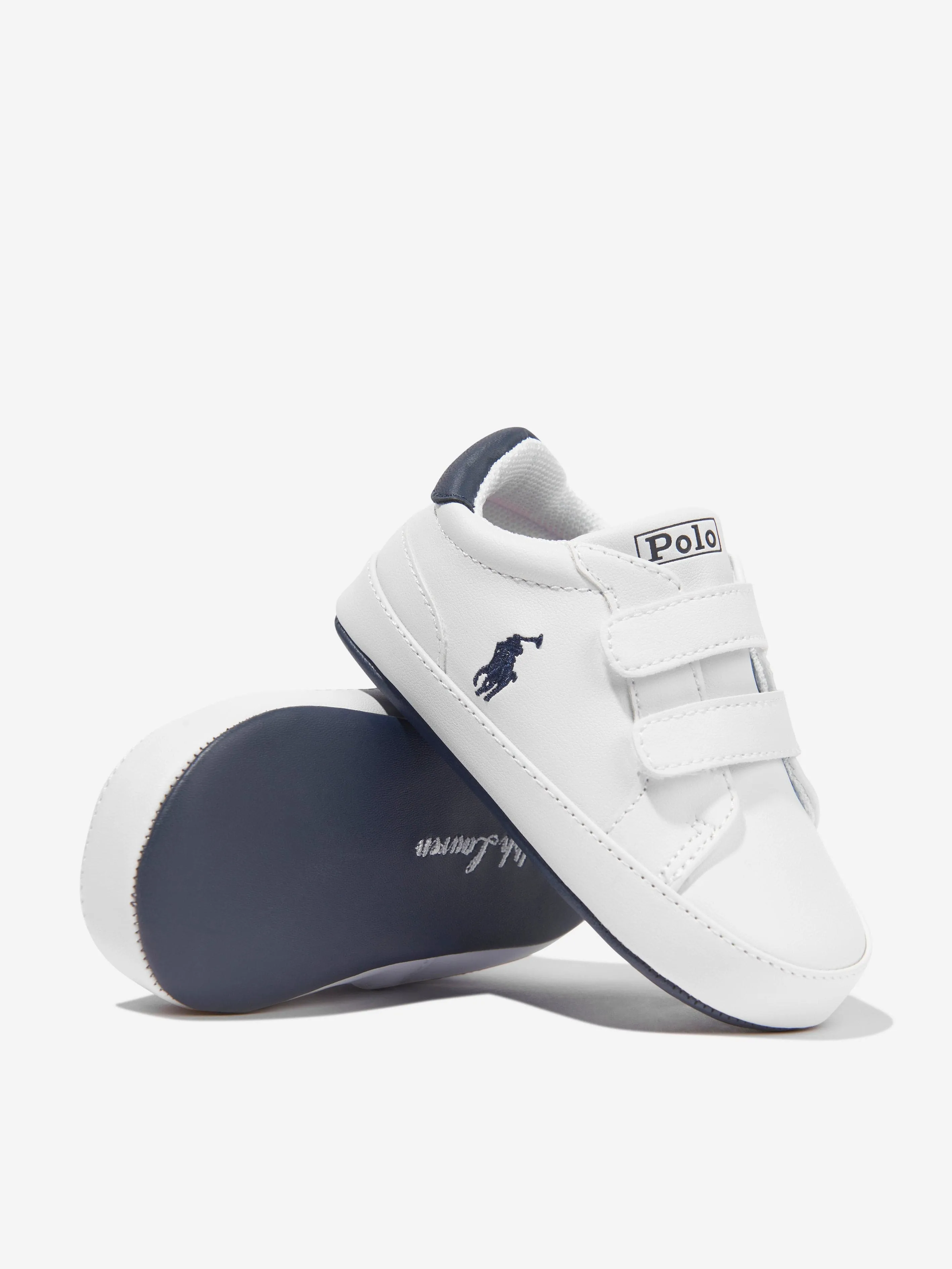 Ralph Lauren Baby Boys Heritage Court II Trainers in White