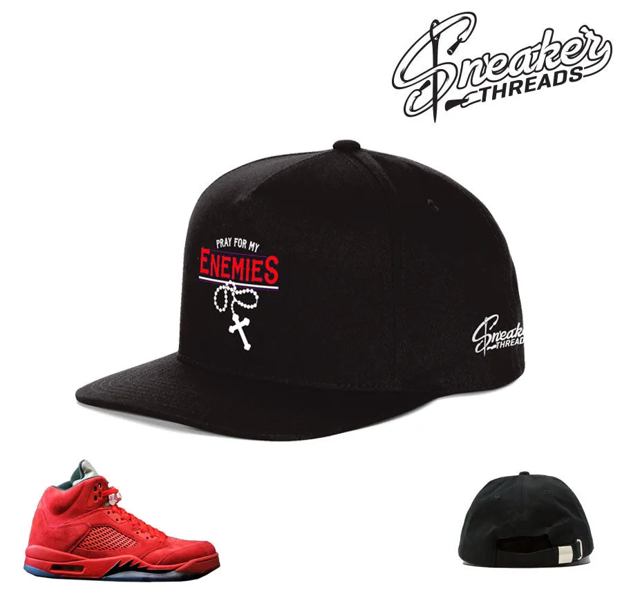 Retro 5 Red Suede Enemies Hat