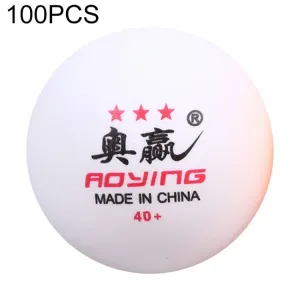 ROYING 100 PCS Professional ABS Table Tennis Training Ball, Diameter: 40mm, Specification:White 3Stars