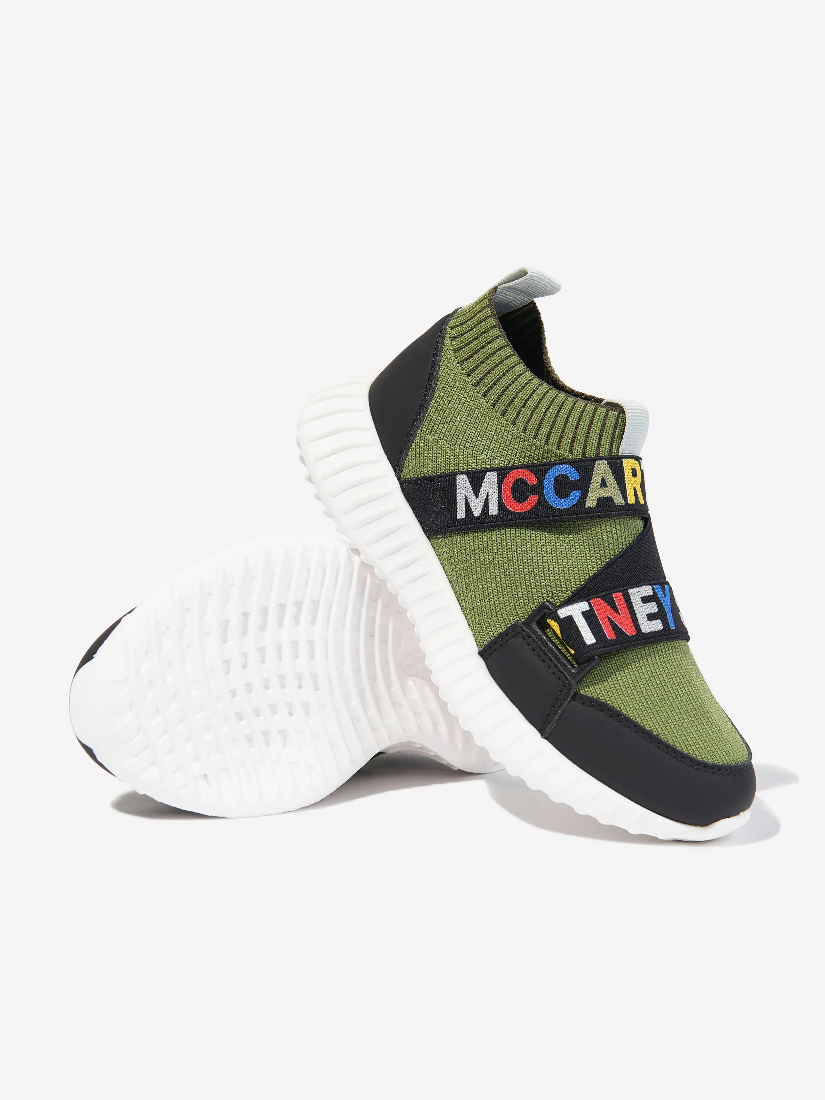 Stella McCartney Kids Sock Trainers in Green