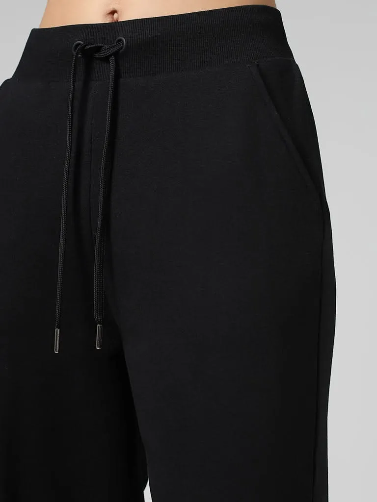 Studiofit Solid Black Track Pants