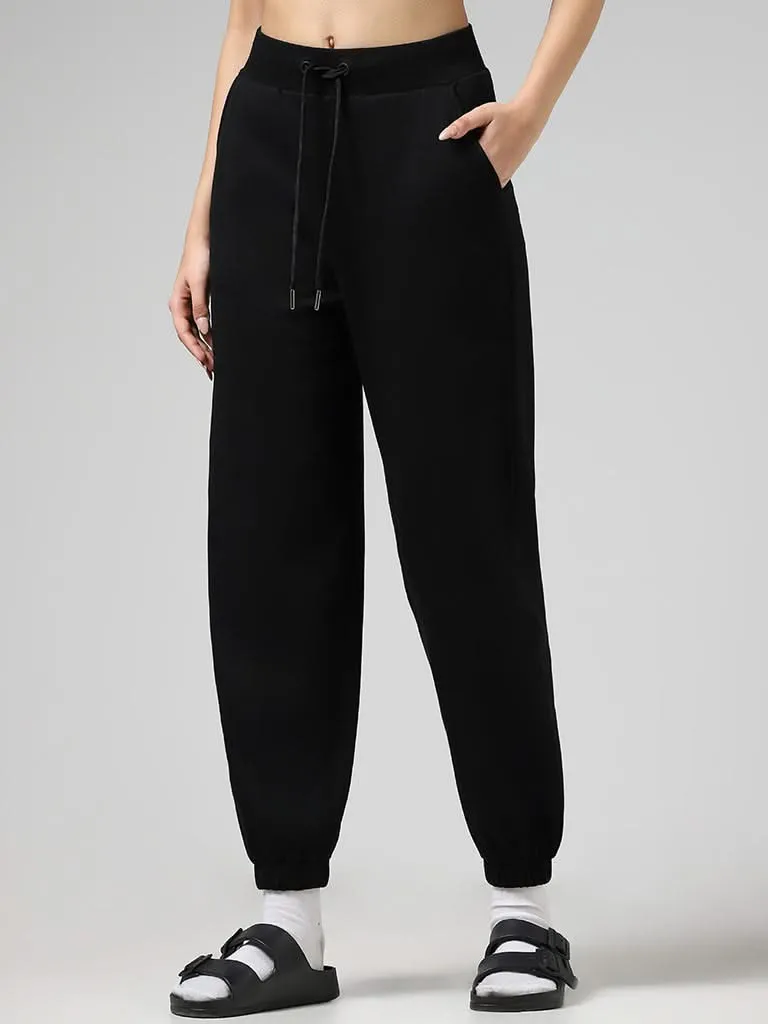 Studiofit Solid Black Track Pants