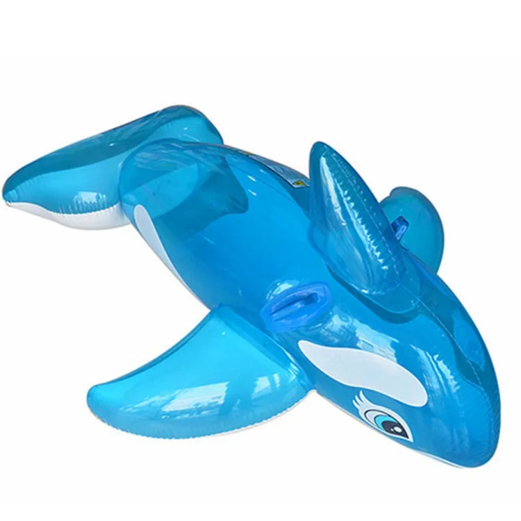 Summer Water Fun Inflatable Blue Whale Shaped Pool Ride-on Swimming Ring Floats, Size: 151*117cm