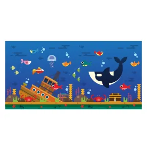 SY004 Resort Seaside Portable Diving Printed Microfiber Beach Towel(Ocean World)