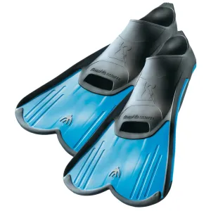 Used Cressi Light Short Blade Fins, Blue, Size: 39/40