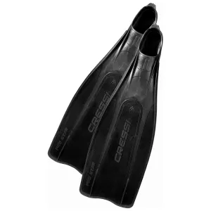 Used Cressi Pro Star Full Foot Fins, Black, Size: 39/40