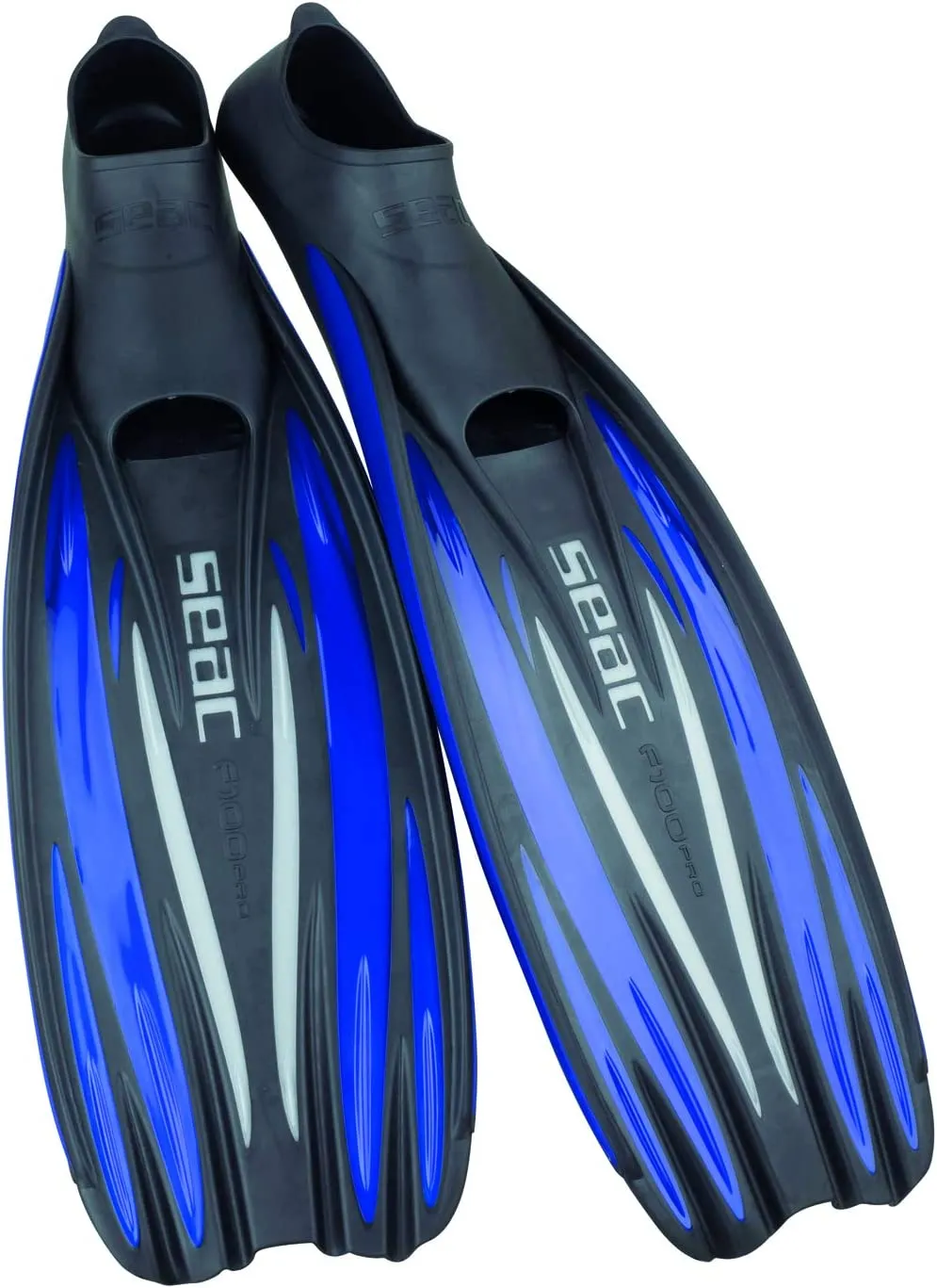 Used Seac F 100 PRO Ultra Light Underwater Full Foot Fins - Blue, Size: 7-8 ( 40/41 )