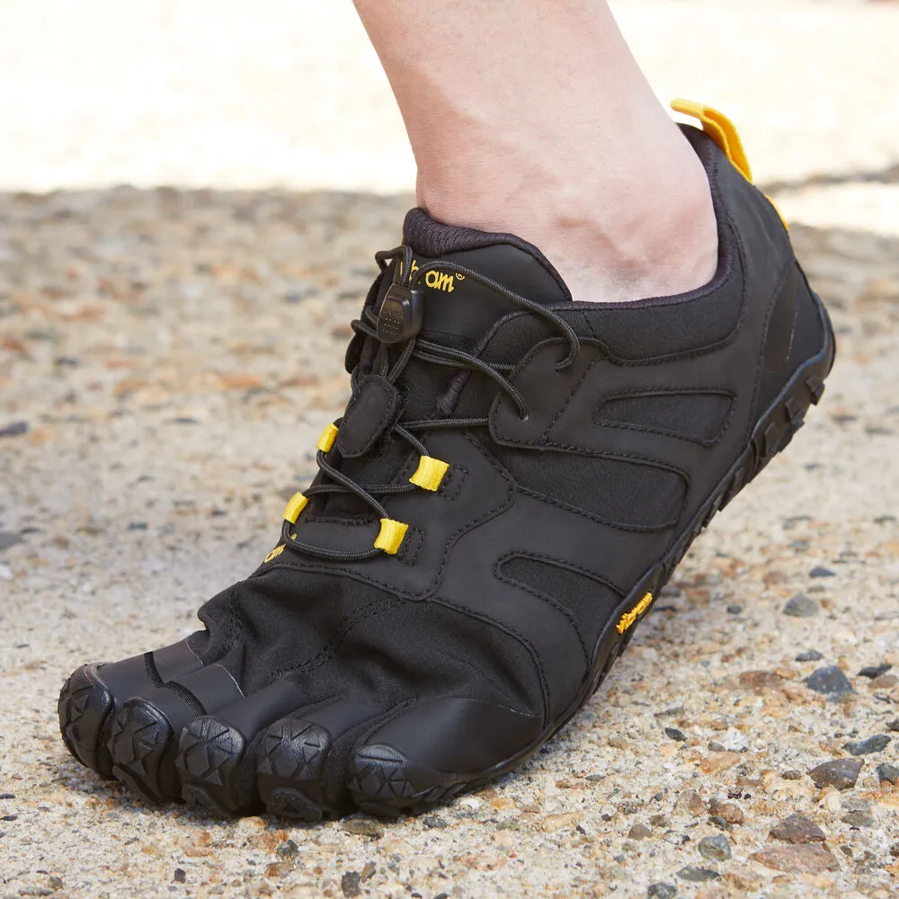 Vibram Women's V-Trail 2.0 in Black Yellow