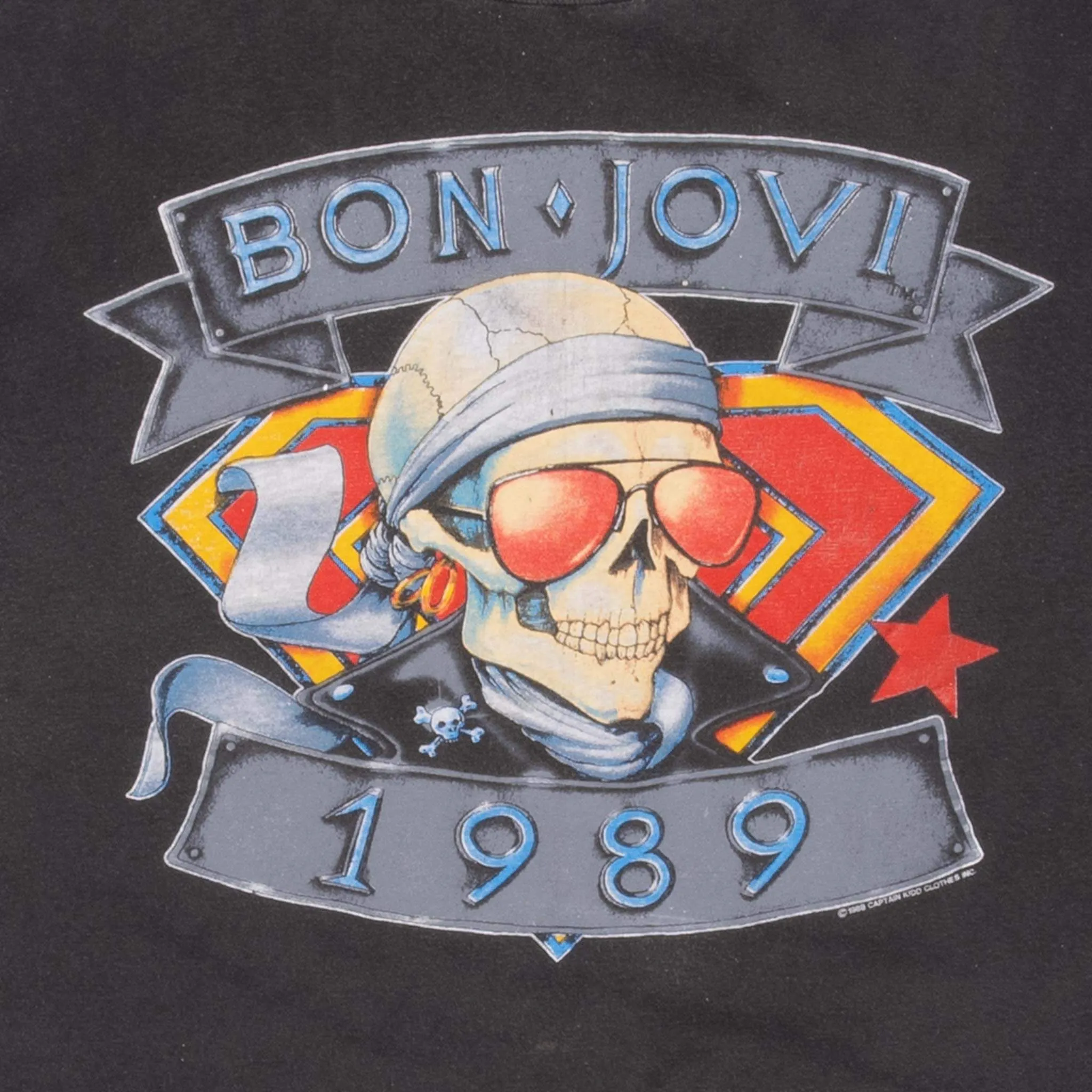 VINTAGE BON JOVI WE ARE BACK KICKING *SS TEE SHIRT 1989 SIZE LARGE MADE IN USA