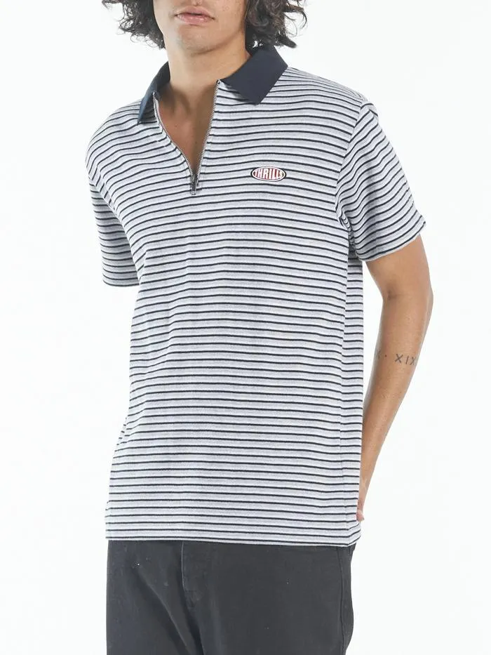 Warp Zone Polo - Grey Marle