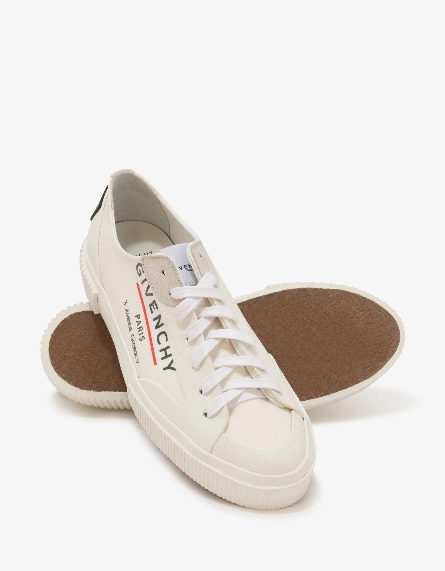 White Tennis Light Low Canvas Trainers -