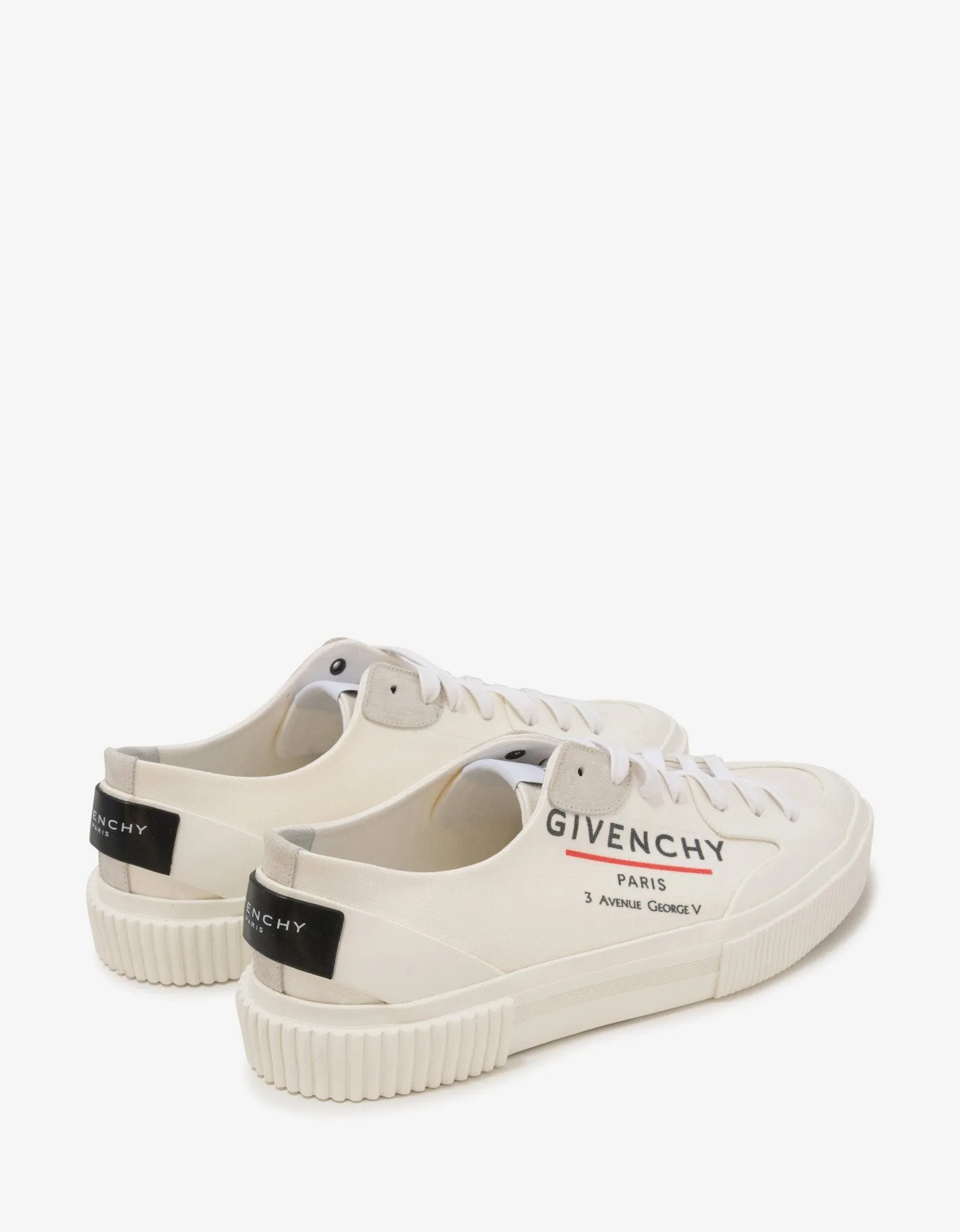 White Tennis Light Low Canvas Trainers -