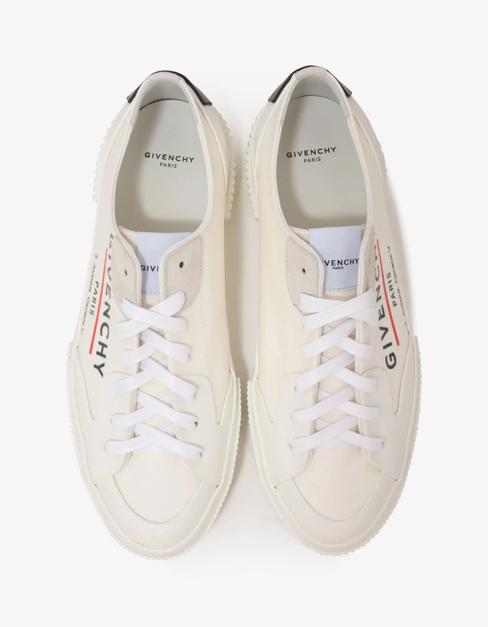 White Tennis Light Low Canvas Trainers -