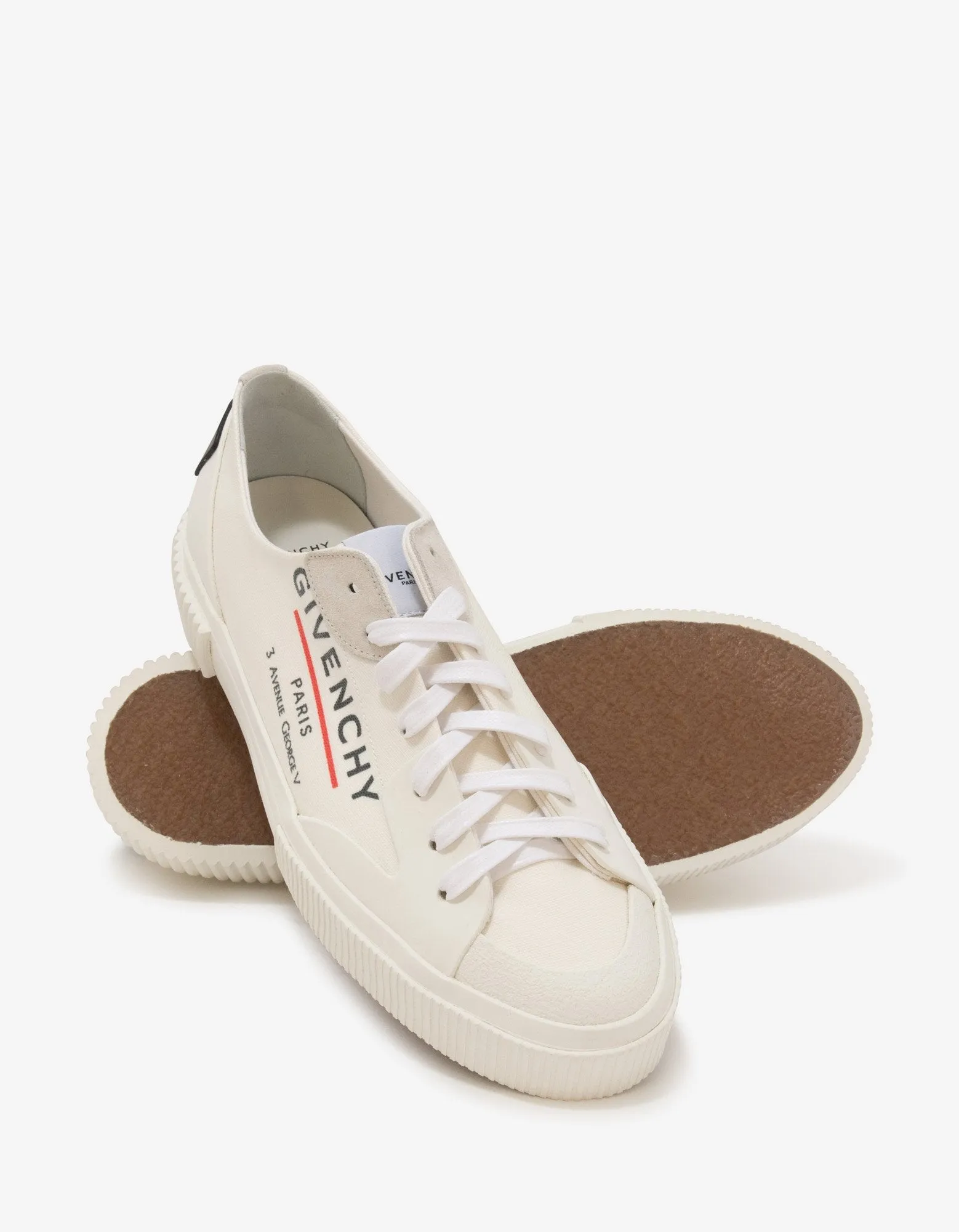 White Tennis Light Low Canvas Trainers