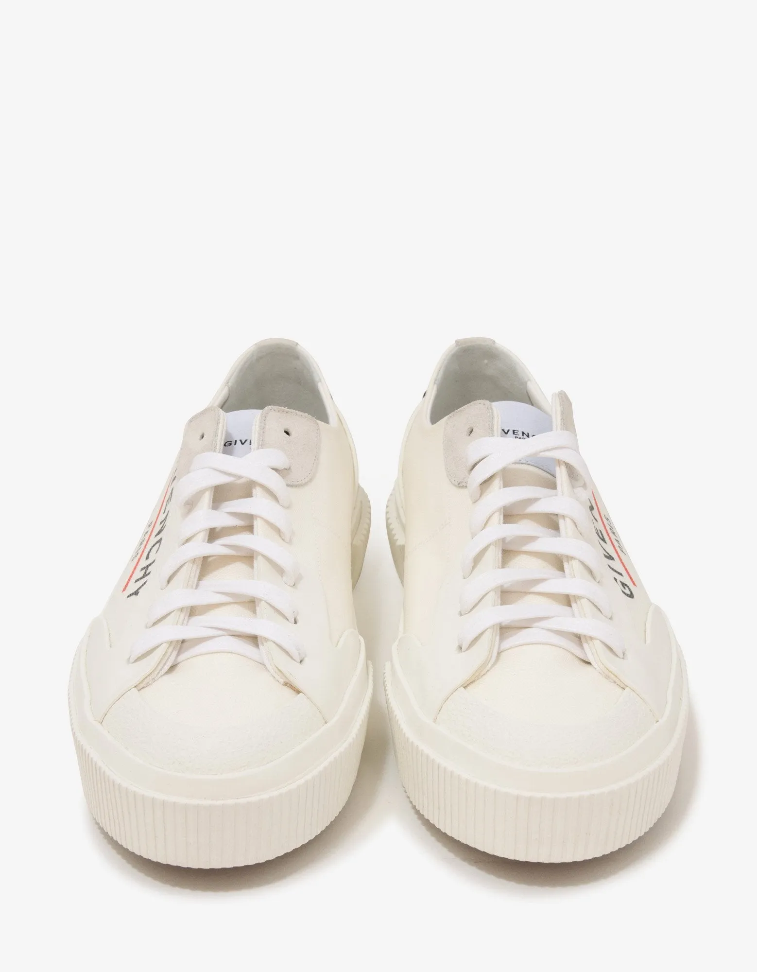 White Tennis Light Low Canvas Trainers