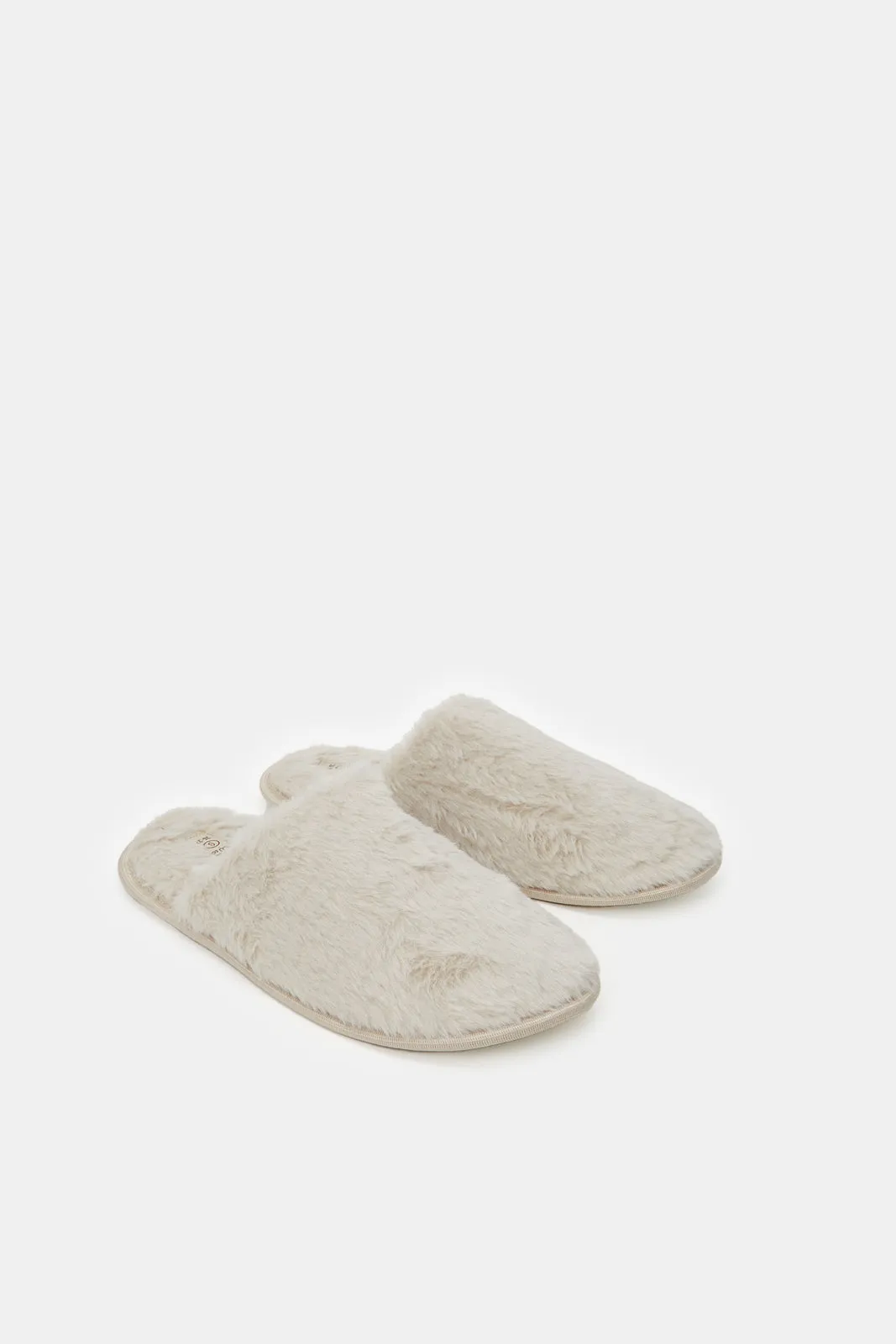 Women Taupe Closed Toe Slipper