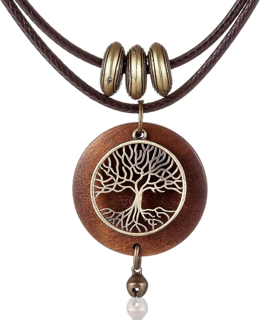 Wooden Choker Chunky Pendant Necklaces