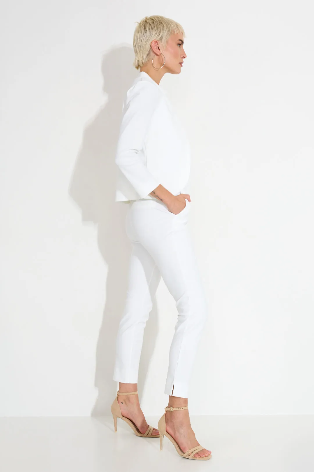 Work Trousers Classic Tight Fit White