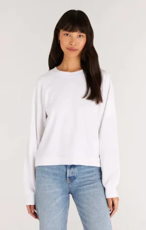 Z Supply Cayden White Raglan Sweatshirt