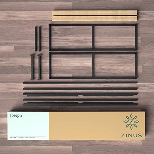 ZINUS Joseph Metal Platforma Bed Frame / Mattress Foundation / Wood Slat Support / No Box Spring Needed / Sturdy Steel Structure, Full